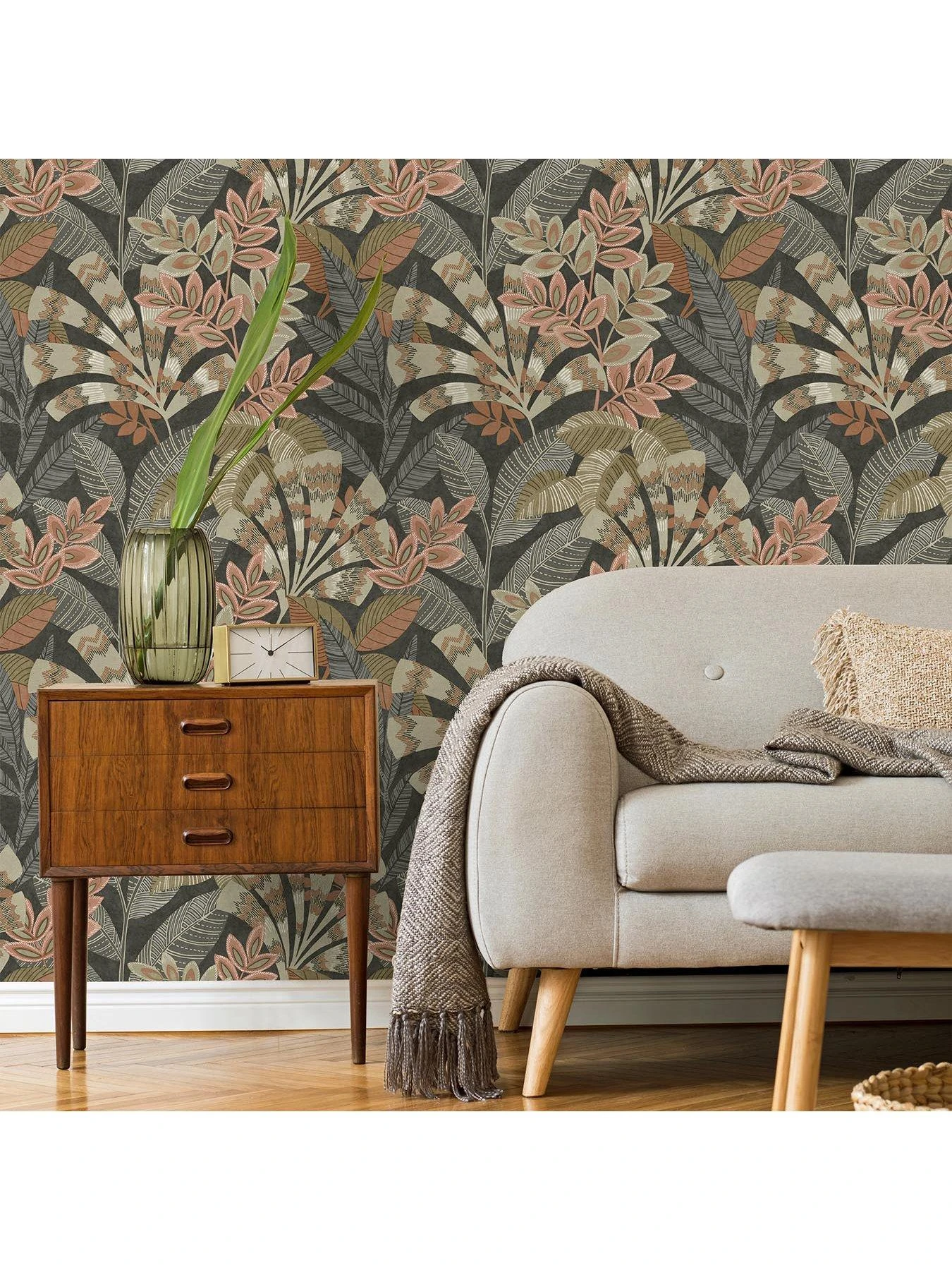 Crown Asha Wallpaper - Black 3 Crown Asha Wallpaper - Black - Image 3