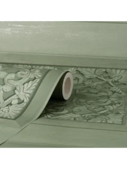 Fine Décor Carved Panel Wallpaper - Sage -Rust-Oleum || d-c-fix || Harris Sales VNM9V SQ4 0000000099 N A SLd1