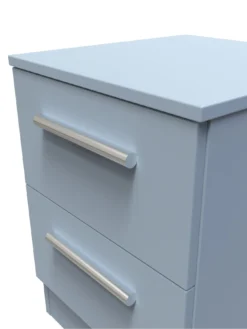 SWIFT Logan Ready Assembled 2 Drawer Bedside - Wireless Charging -Rust-Oleum || d-c-fix || Harris Sales VNOFT SQ5 0000000020 BLUE SLd1