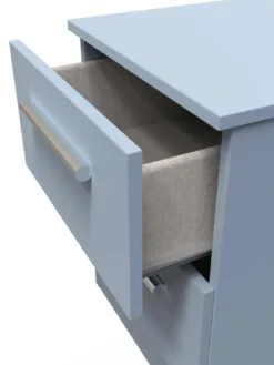 SWIFT Logan Ready Assembled 2 Drawer Bedside - Wireless Charging -Rust-Oleum || d-c-fix || Harris Sales VNOFT SQ6 0000000020 BLUE SLd2