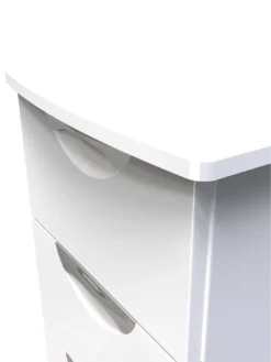 SWIFT Alva Ready Assembled 3 Drawer Bedside -Rust-Oleum || d-c-fix || Harris Sales VNOGU SQ5 0000000559 WHITE GLOSS SLd1
