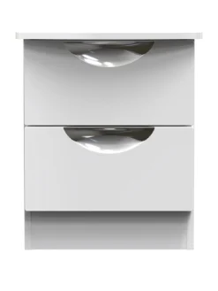 SWIFT Alva Ready Assembled 2 Drawer Bedside Chest With Wireless Charging