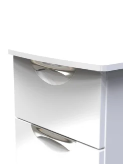 SWIFT Alva Ready Assembled 2 Drawer Bedside Chest With Wireless Charging -Rust-Oleum || d-c-fix || Harris Sales VNOH0 SQ5 0000000559 WHITE GLOSS SLd1