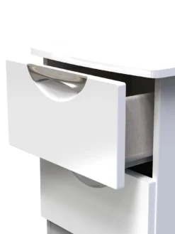 SWIFT Alva Ready Assembled 2 Drawer Bedside Chest With Wireless Charging -Rust-Oleum || d-c-fix || Harris Sales VNOH0 SQ6 0000000559 WHITE GLOSS SLd2