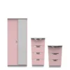 SWIFT Alva Ready Assembled 3 Piece Package - 2 Door Wardrobe, Bedside Table & 3 Drawer Chest