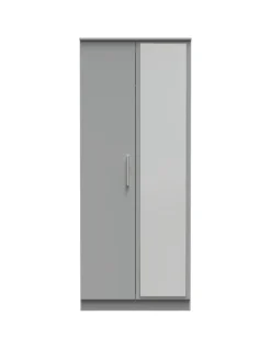 SWIFT Logan Ready Assembled 2 Door Mirrored Wardrobe