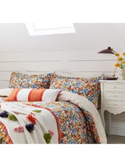 Joules Bunbury 100% Cotton Percale Duvet Cover Set -Rust-Oleum || d-c-fix || Harris Sales VNVW1 SQ3 0000000029 MULTI SLd
