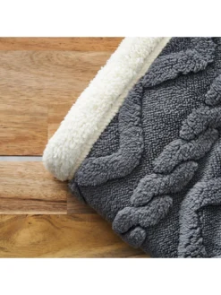 Very Home Cable Knit Sherpa Throw - Large -Rust-Oleum || d-c-fix || Harris Sales VNVXY SQ4 0000000005 GREY SLd1