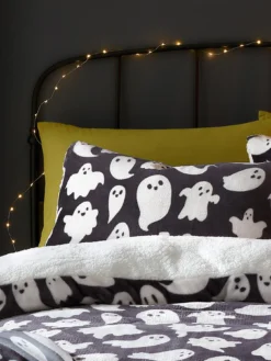 Bedlam Spooky Ghosts Fleece Duvet Cover Set - Grey -Rust-Oleum || d-c-fix || Harris Sales VO8KV SQ3 0000000005 GREY SLd