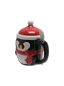 Very Home Lidded Penguin Mug With Spoon -Rust-Oleum || d-c-fix || Harris Sales VOLEW SQ3 0000000029 MULTI SLd1