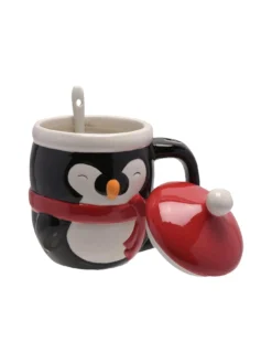 Very Home Lidded Penguin Mug With Spoon -Rust-Oleum || d-c-fix || Harris Sales VOLEW SQ4 0000000029 MULTI SLd2