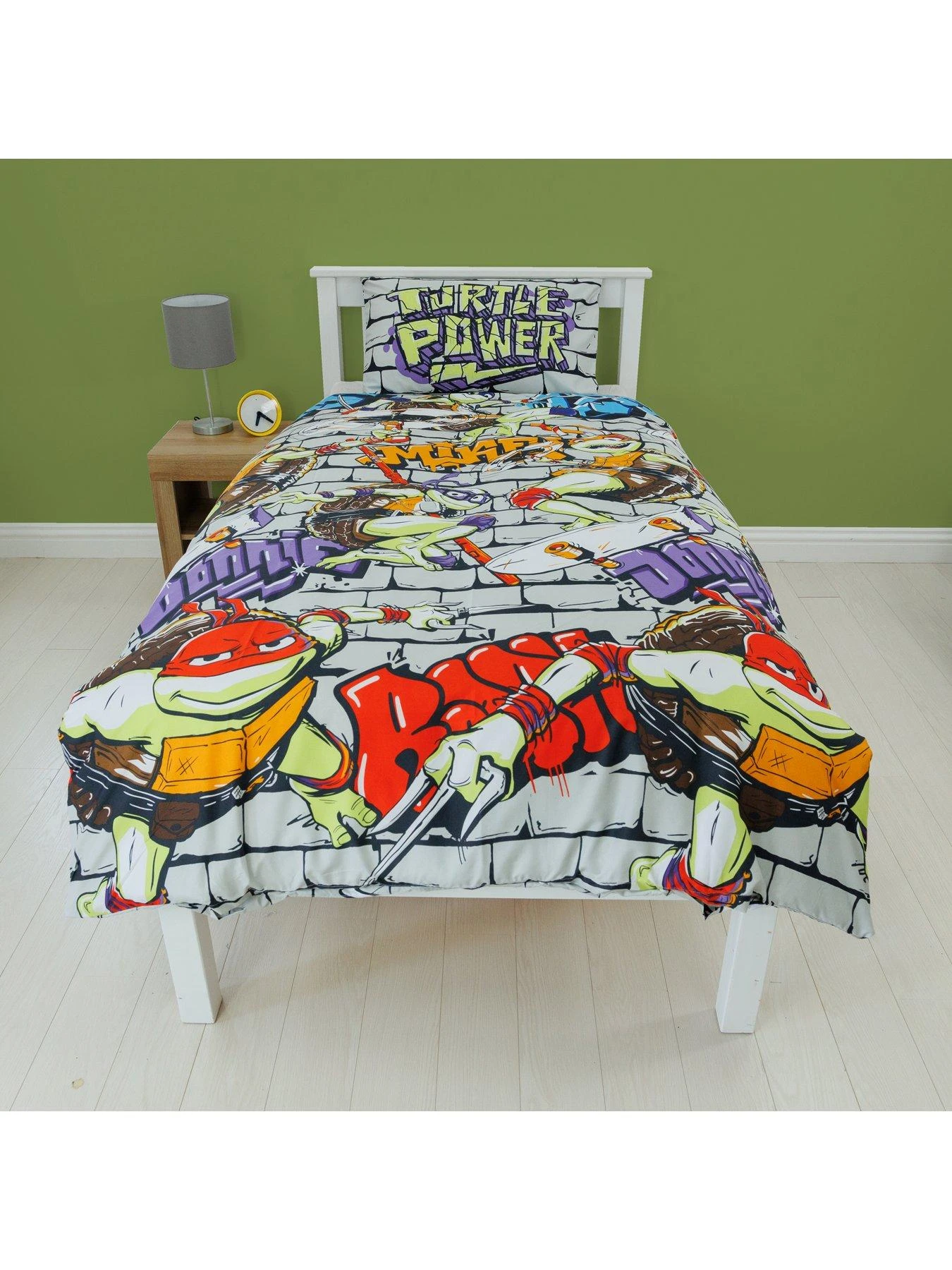TMNT Teenage Mutant Ninja Turtles Single Rotary Duvet Cover - Multi 1 TMNT Teenage Mutant Ninja Turtles Single Rotary Duvet Cover - Multi