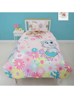 Paw Patrol Flowers Single Rotary Duvet - Multi
