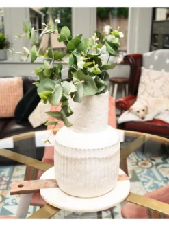 Very Home 30cm Wide Neck Ridged Vase -Rust-Oleum || d-c-fix || Harris Sales VP0IV SQ6 0000000003 NATURAL SLd4