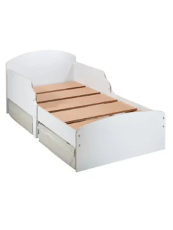 Hello Home Kids White Toddler Bed With 2 Underbed🥰 Storage Drawers -Rust-Oleum || d-c-fix || Harris Sales VP2Z1 SQ5 0000000013 WHITE SLd1
