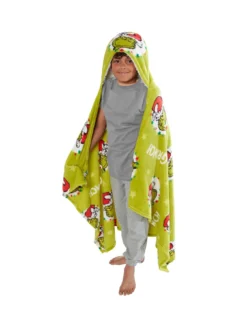 The Grinch Christmas Hooded Fleece Blanket - Green -Rust-Oleum || d-c-fix || Harris Sales VPN51 SQ4 0000000047 GREEN SLd1