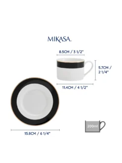 Mikasa Mk Luxe Deco Band Tea Cup 2pc -Rust-Oleum || d-c-fix || Harris Sales VQ7G2 SQ6 0000000088 NO COLOR SLd4