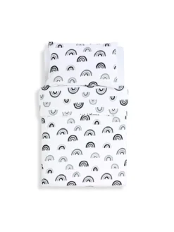 Snuz Cot Duvet Cover & Pillowcase Set - Mono Rainbow