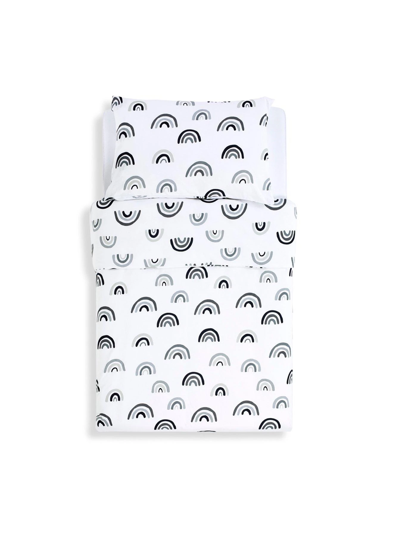 Snuz Cot Duvet Cover & Pillowcase Set - Mono Rainbow 1 Snuz Cot Duvet Cover & Pillowcase Set - Mono Rainbow