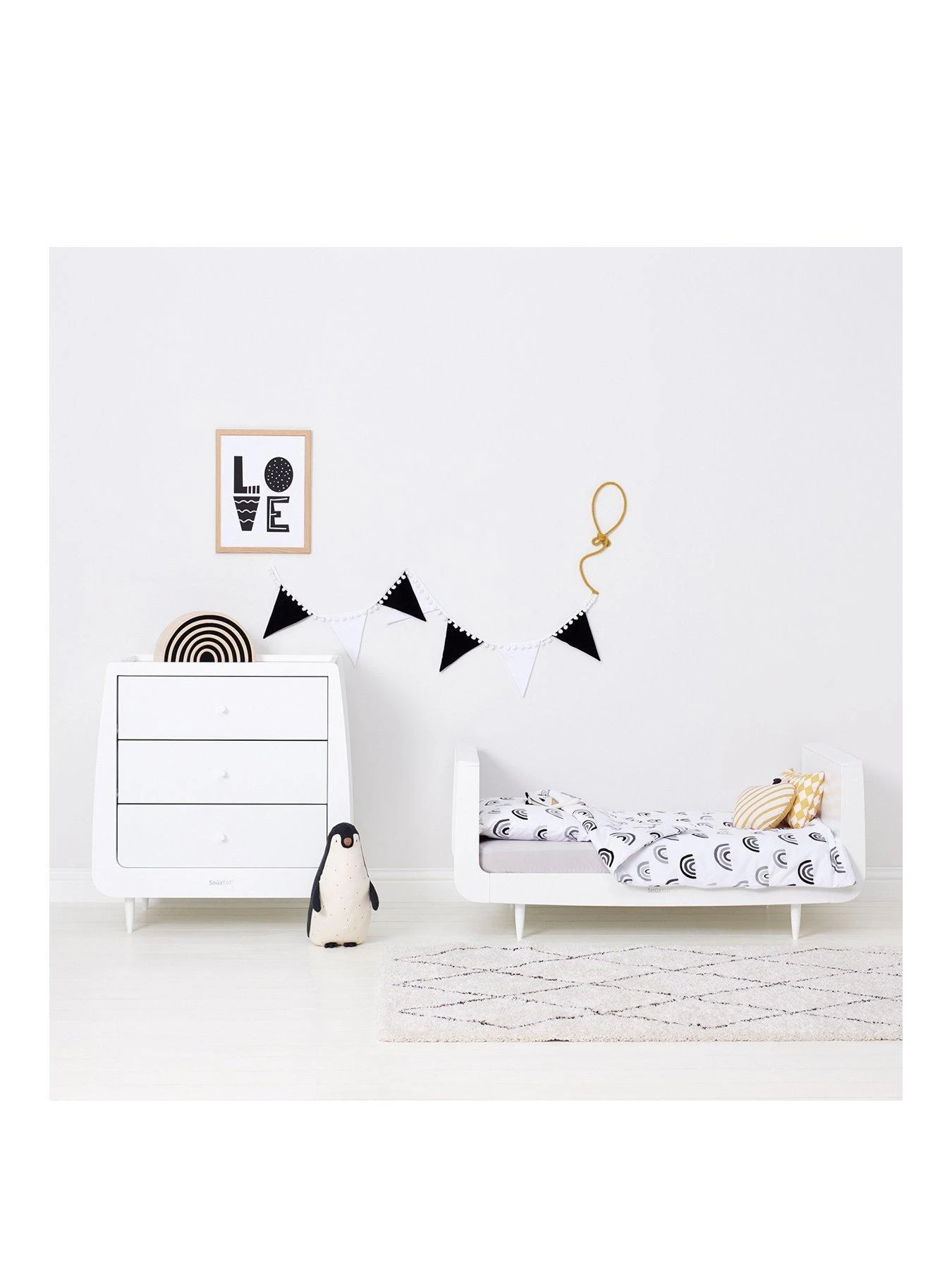 Snuz Cot Duvet Cover & Pillowcase Set - Mono Rainbow 3 Snuz Cot Duvet Cover & Pillowcase Set - Mono Rainbow - Image 3