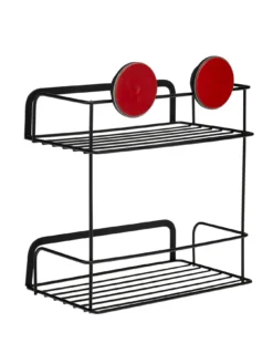 Croydex Stick 'n' Lock 2 Tier Cosmetic Basket -Rust-Oleum || d-c-fix || Harris Sales VQESQ SQ6 0000000004 BLACK SLd4