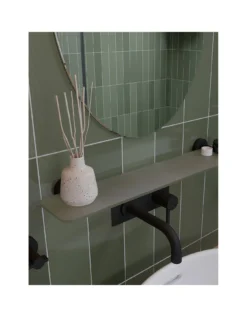 Croydex Metra Black Matt Glass Shelf